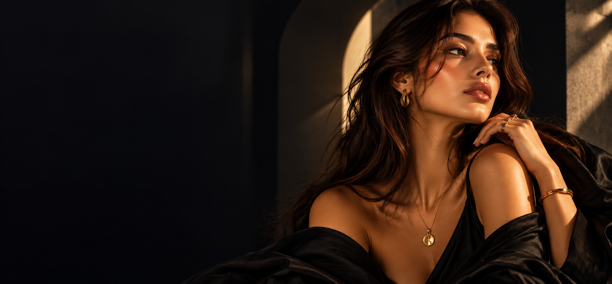 Woman in golden evening light, the VIAHMOR story